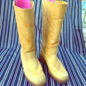 Gold Frye tall boots